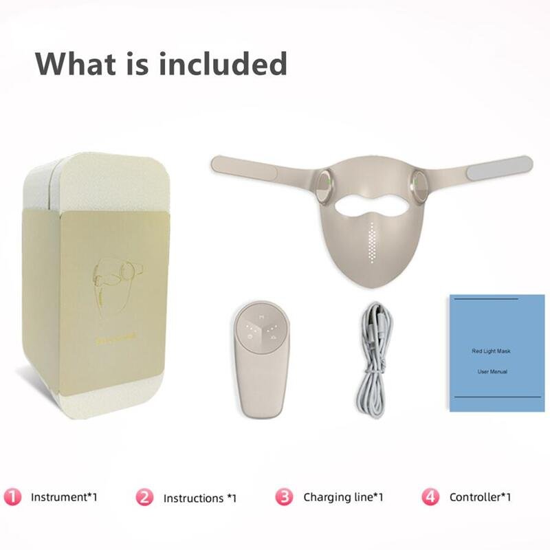 Flexible Silicone Red Light Face Mask For Skin Rejuvenation