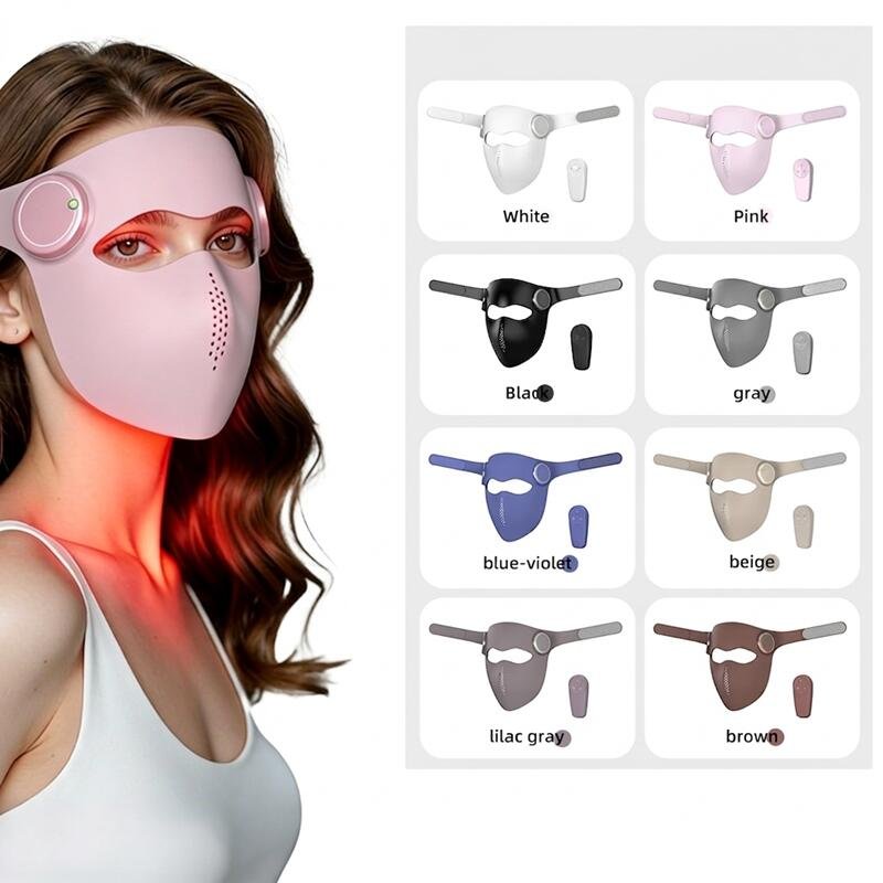 Flexible Silicone Red Light Face Mask For Skin Rejuvenation