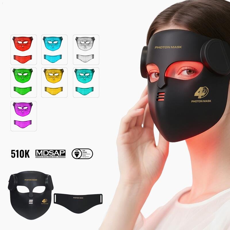 Cordless Rechargeable Led Red Light Therapy Mask For Wrinkles