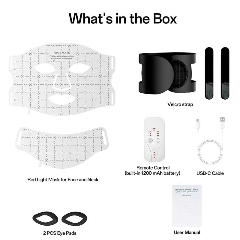 Home Use Red Light Therapy Face Mask With Neck Piece
