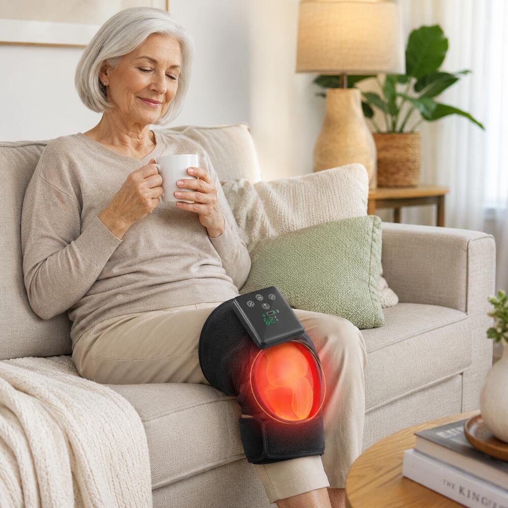 Wireless Red Light Therapy Knee Brace With Pulse & Heating Modes