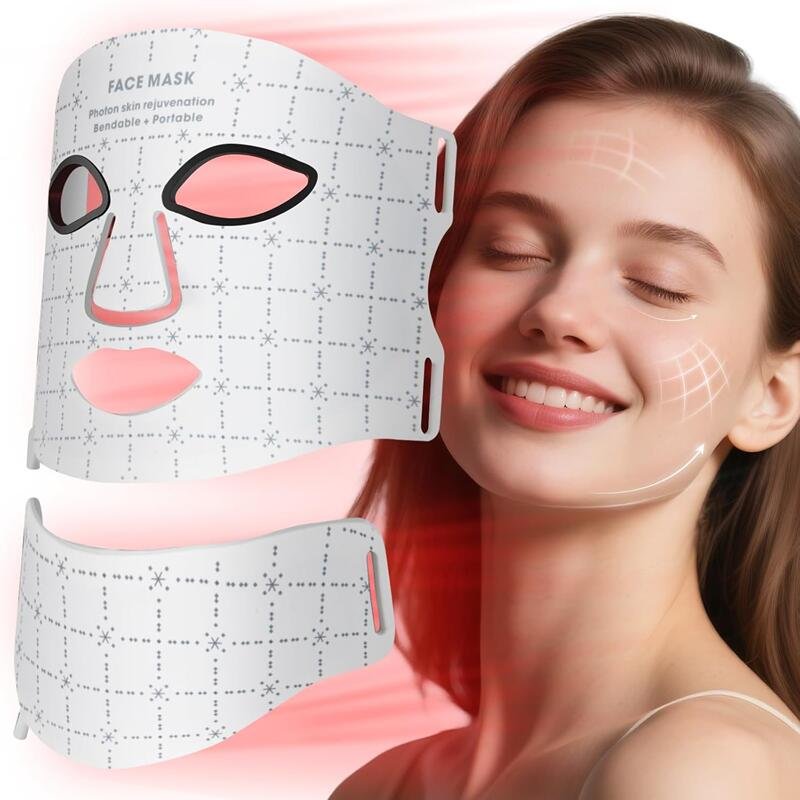 Home Use Red Light Therapy Face Mask With Neck Piece