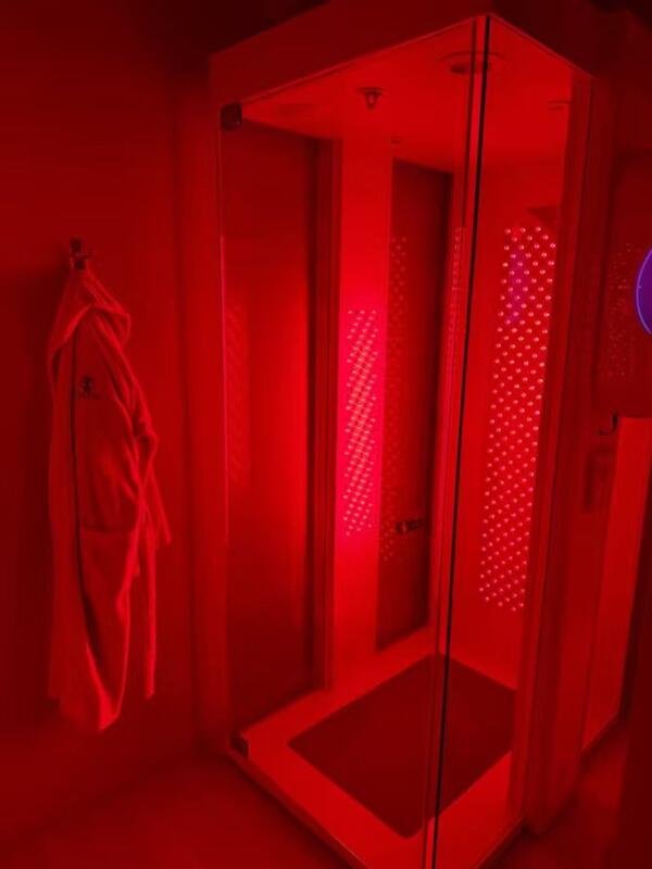 Red light therapy room