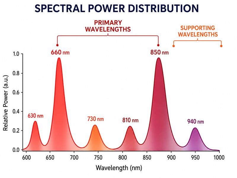Red and Near-Infrared Spectrum Distribution