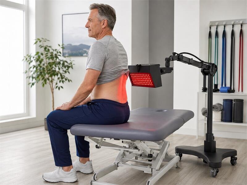 Medical aesthetics clinic using red light therapy panels
