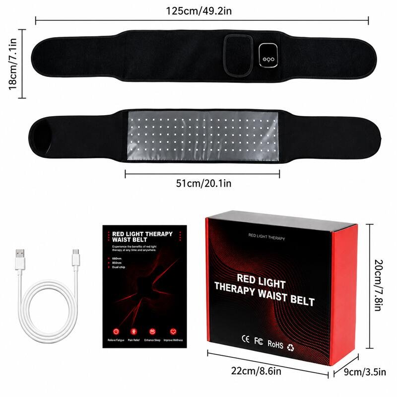 Package For Cordless Red Light Waist Wrap