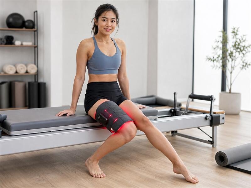 Sports recovery facility with red light therapy equipment