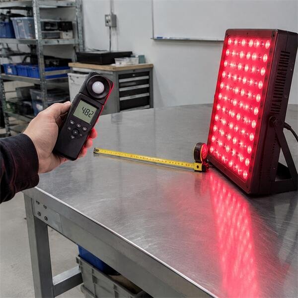 Red light therapy irradiance measurement conditions red light therapy irradiance testing at multiple distances