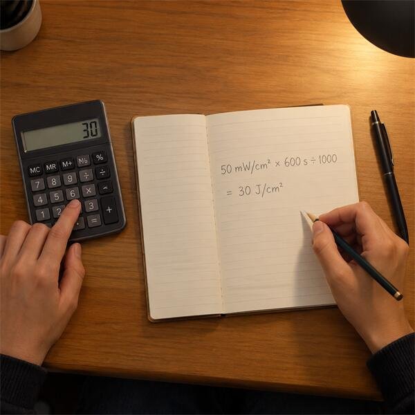 Calculating red light therapy dose red light therapy dose calculation using irradiance and time