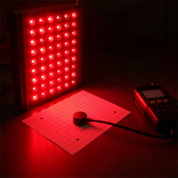 Comparing irradiance under stated measurement conditions red light therapy irradiance testing and coverage comparison