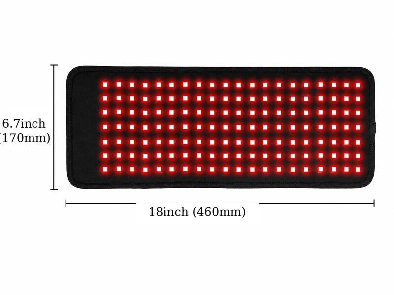Dimension For 140 LEDs Red Light Neck Pad (46X17CM Customized)