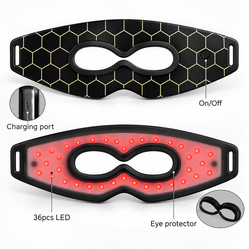 LED Eye Mask Product Infographic