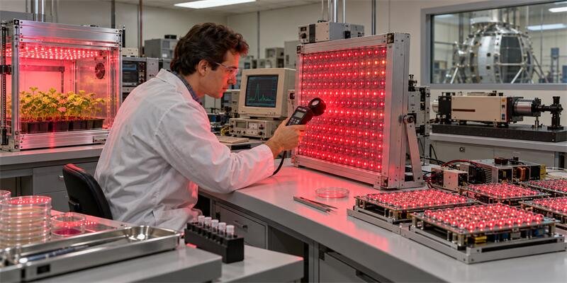 NASA LED research for plant growth and wound healing in space environments