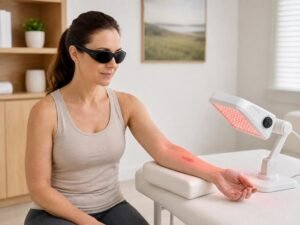 Timed Red Light Session for Wound Healing
