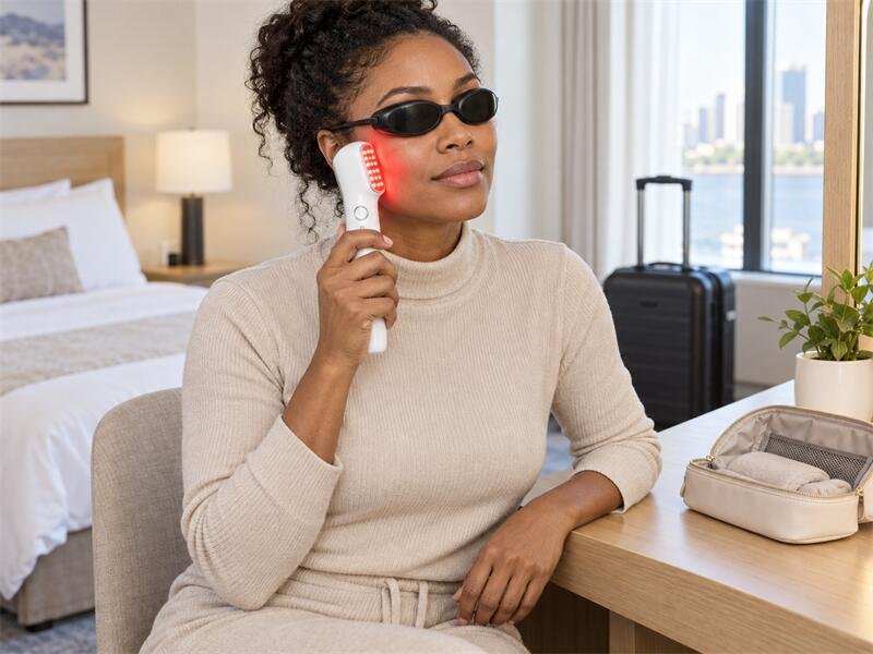 Travel-ready handheld red light therapy