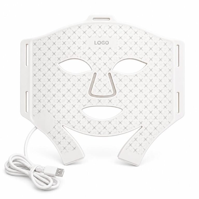 White LED Beauty Mask with Coiled USB Cable