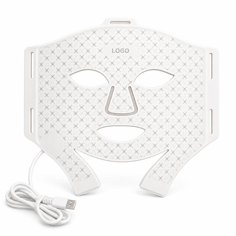 White LED Beauty Mask with Coiled USB Cable