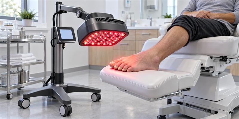 Dermatology clinic using light therapy for nail fungus treatment