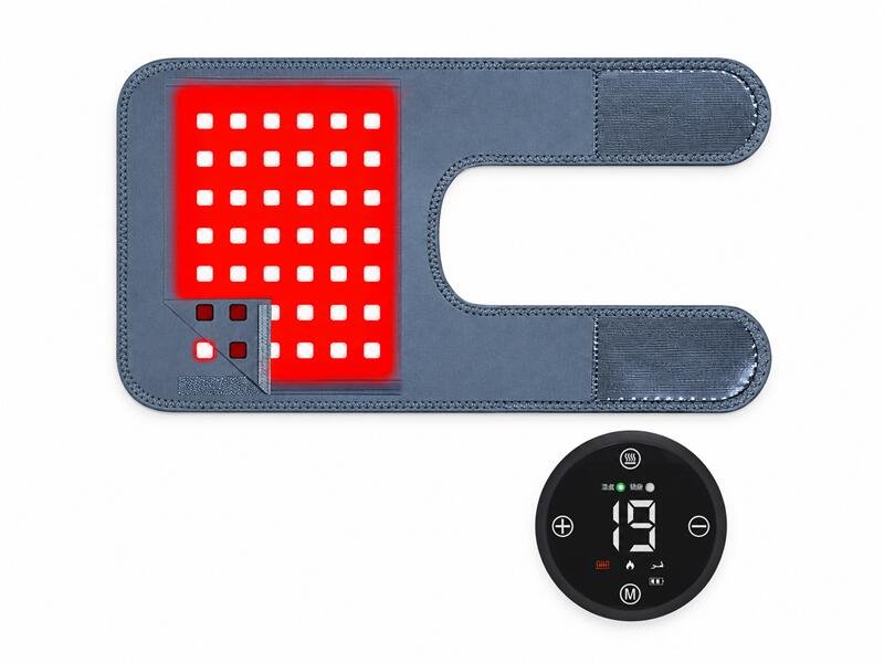 Flat LED therapy wrap with controller