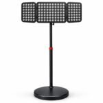 Floor-standing three-panel red light therapy device