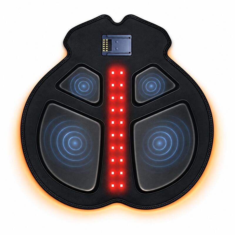 Hip cushion with LED, EMS, and heat-7