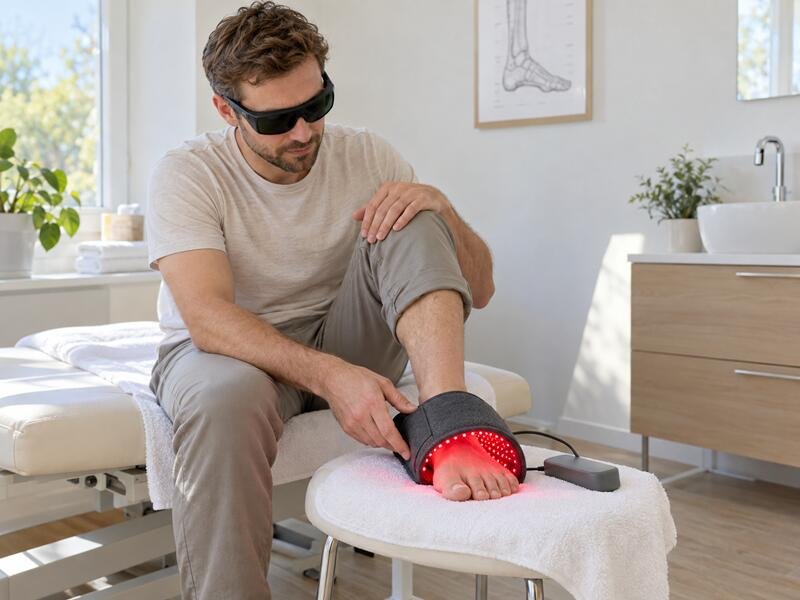 Red Light Foot Therapy Session