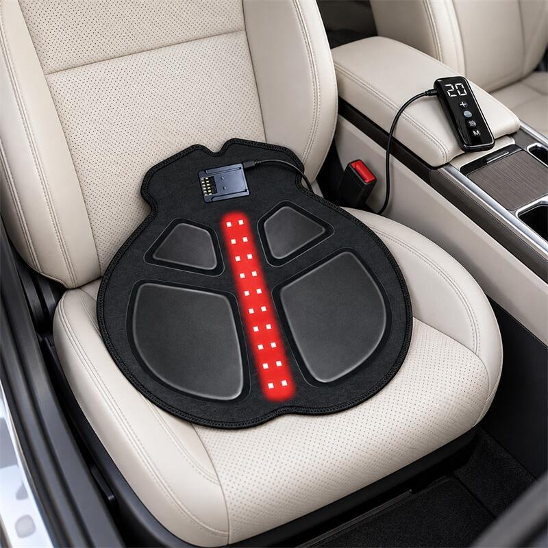 Red light therapy cushion in modern car-5