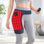Red light therapy hip wrap in use-1