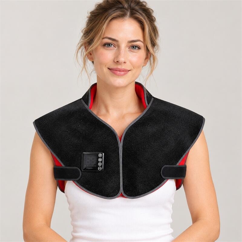 Woman in Black Shoulder Therapy Vest-4